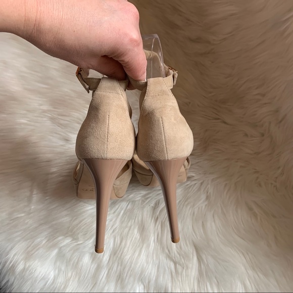 JIMMY CHOO Kayden Suede Patent Heel Platform Heels - Picture 7 of 9